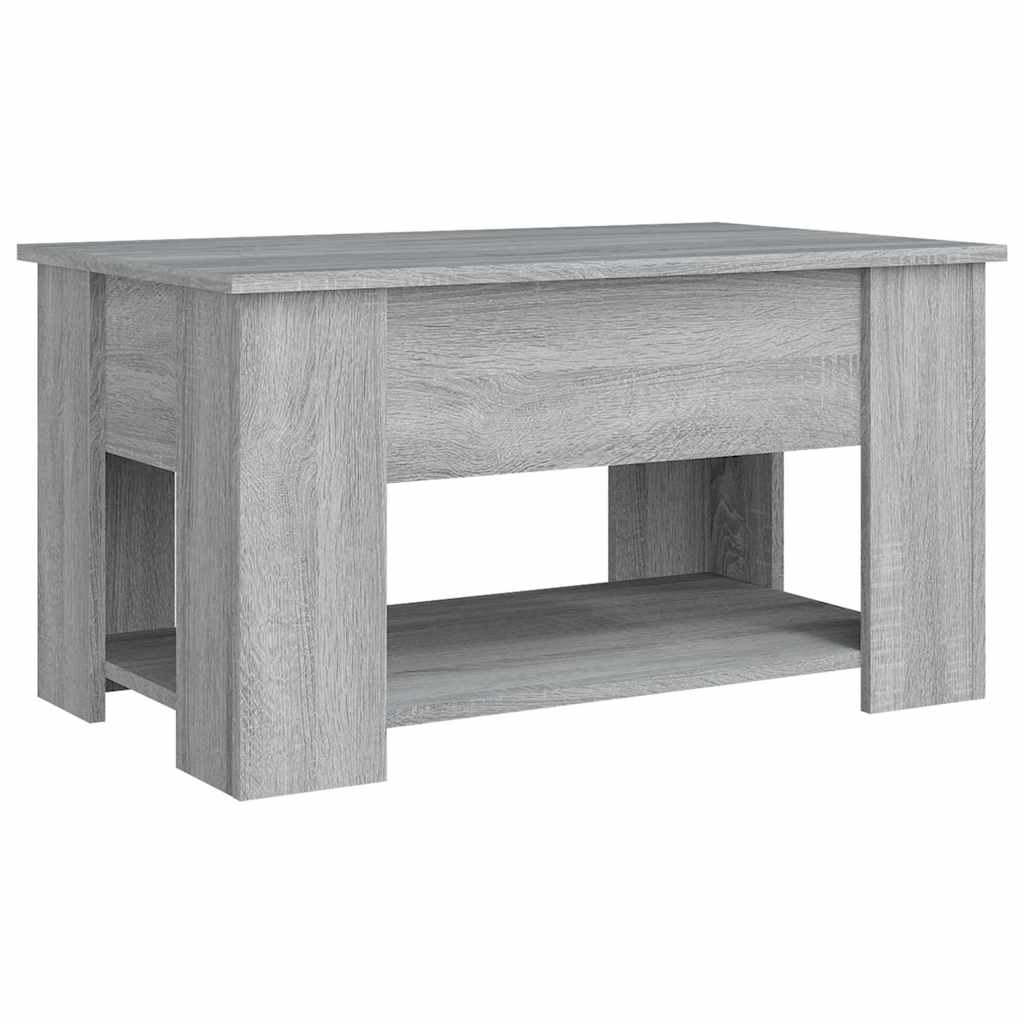 Stolić za kavu siva boja hrasta 79x49x41 cm konstruirano drvo