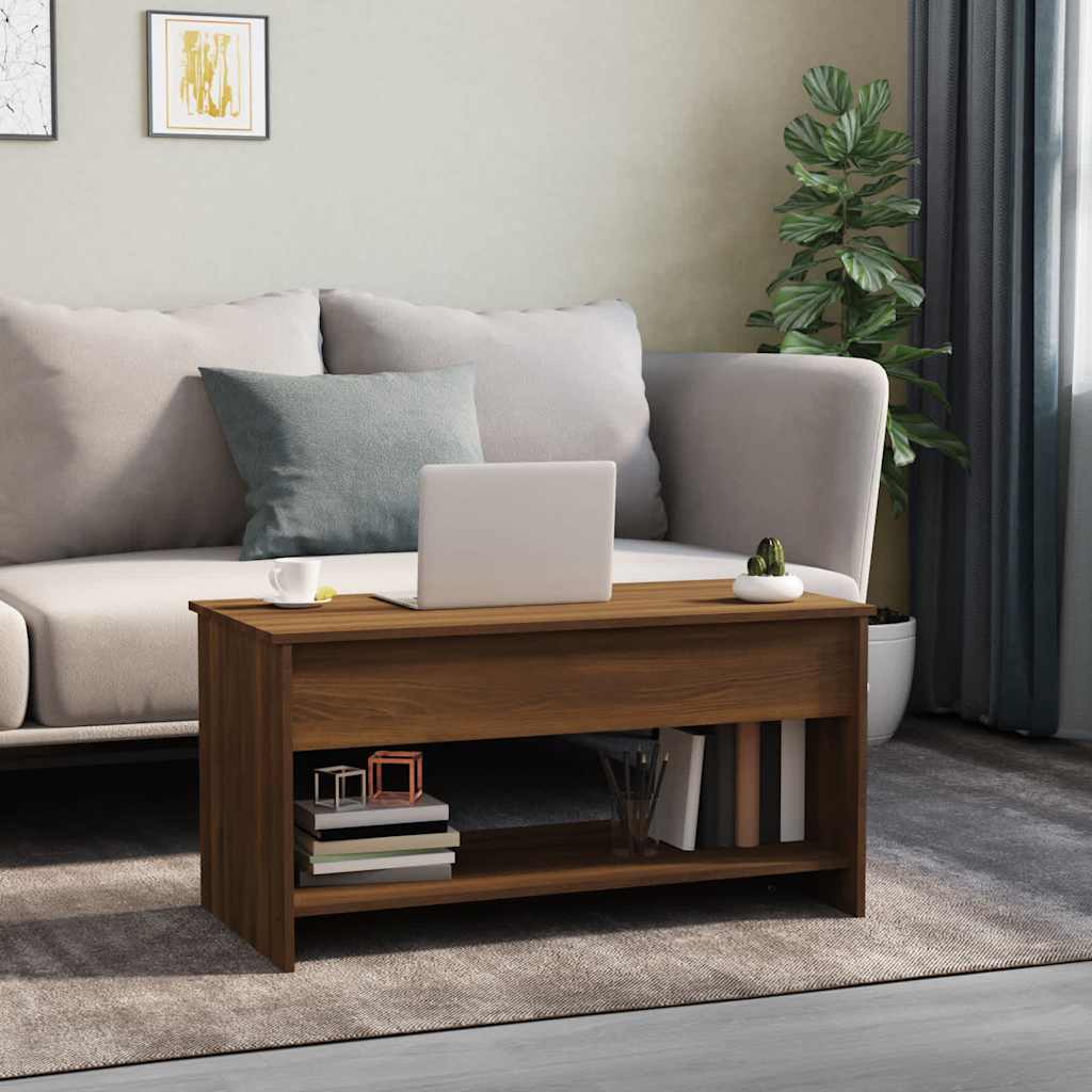 Stolić za kavu Smeđa hrasta 102x50x52,5 cm konstruirano drvo