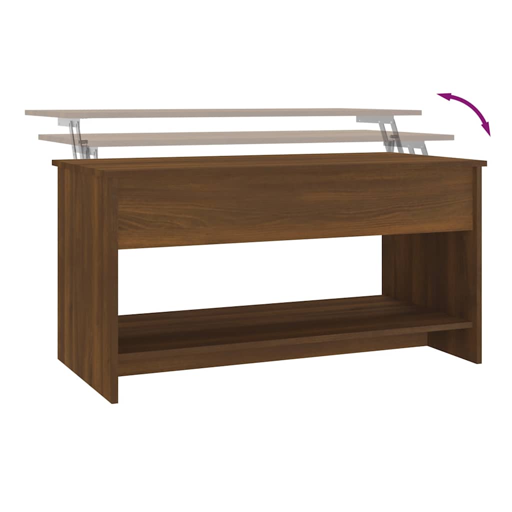 Stolić za kavu Smeđa hrasta 102x50x52,5 cm konstruirano drvo
