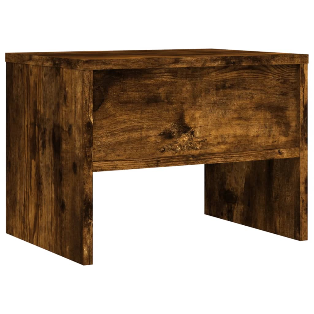 Noćni ormarići 2 kom dimljeni hrast 40 x 30 x 30 cm drveni