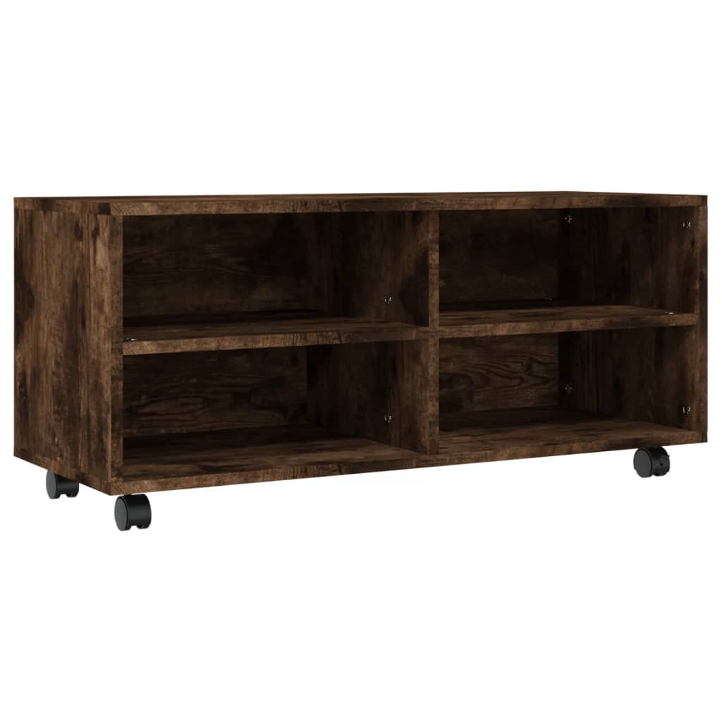 TV ormarić s kotačićima boja hrasta 90 x 35 x 35 cm drveni