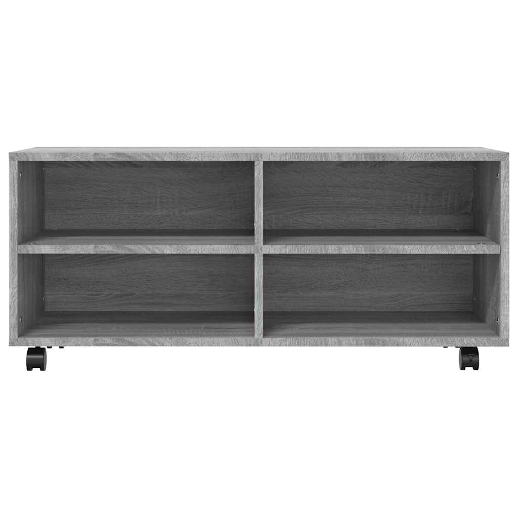TV ormarić s kotačićima siva boja hrasta 90 x 35 x 35 cm drveni