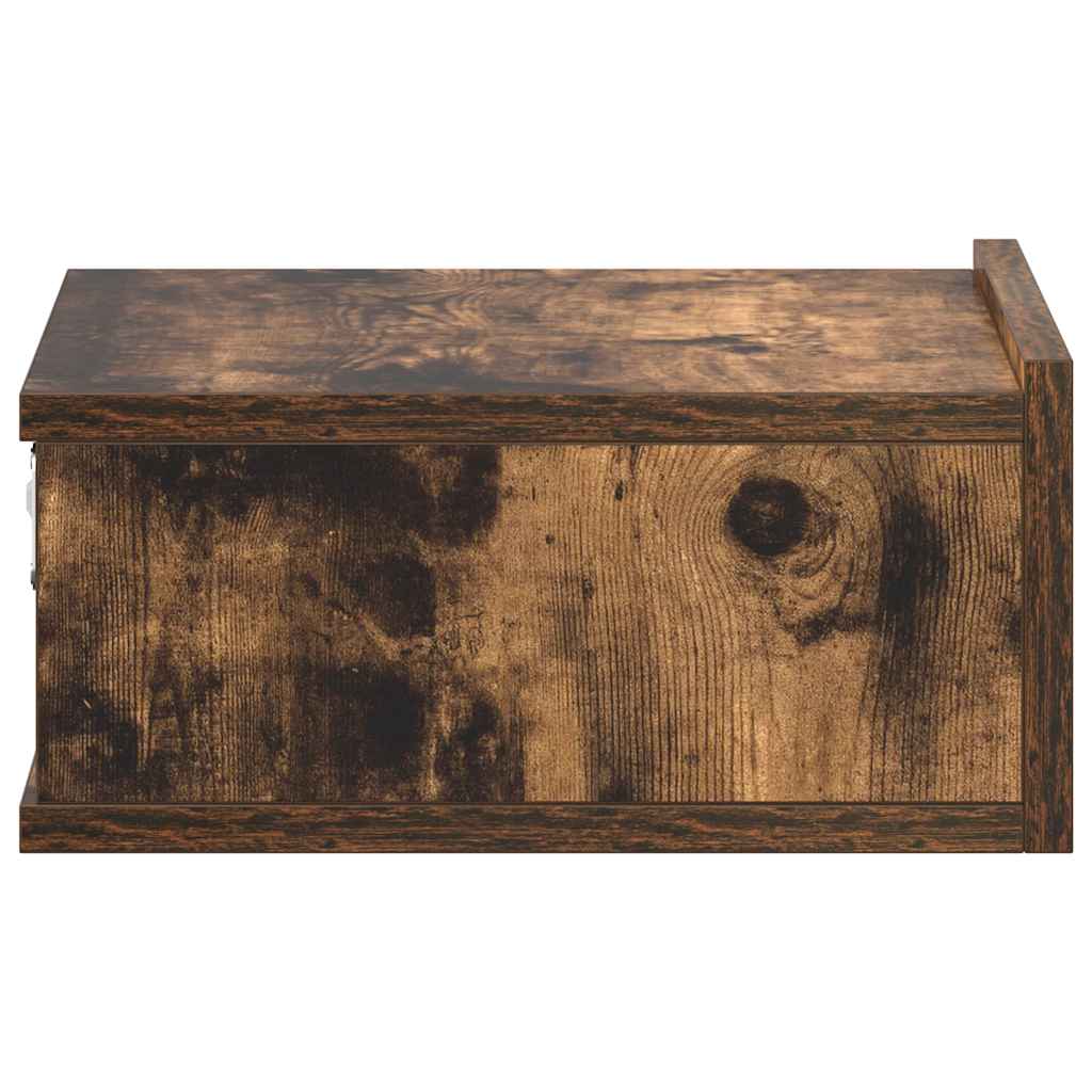 Viseći noćni ormarić boja dimljenog hrasta 40x30x15 cm drveni
