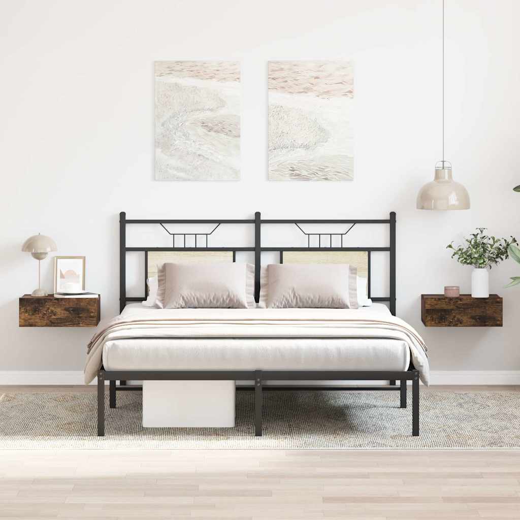 Viseći noćni ormarići 2 kom boja hrasta 40 x 30 x 15 cm drveni