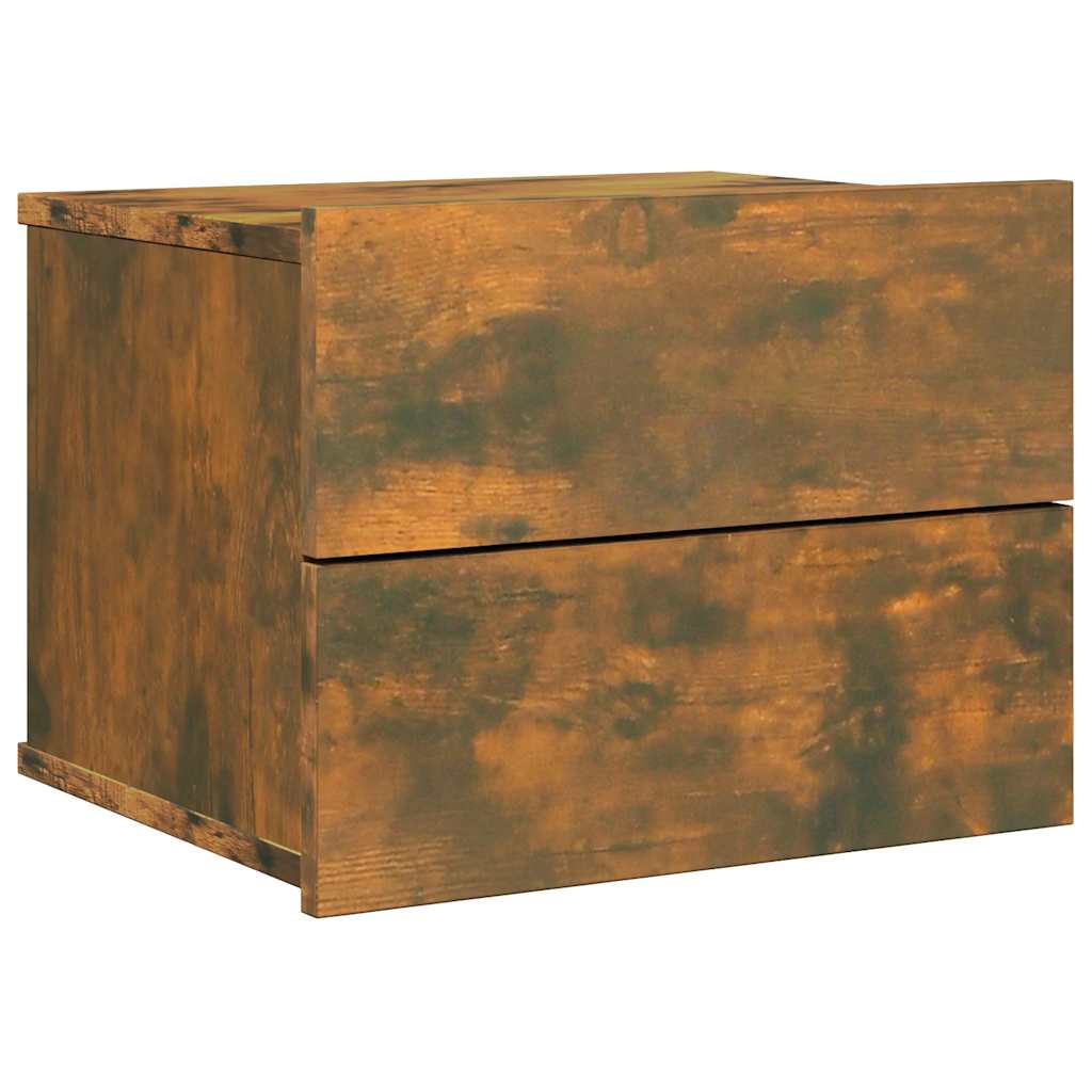 Noćni ormarići 2 kom dimljeni hrast 40 x 30 x 30 cm drveni