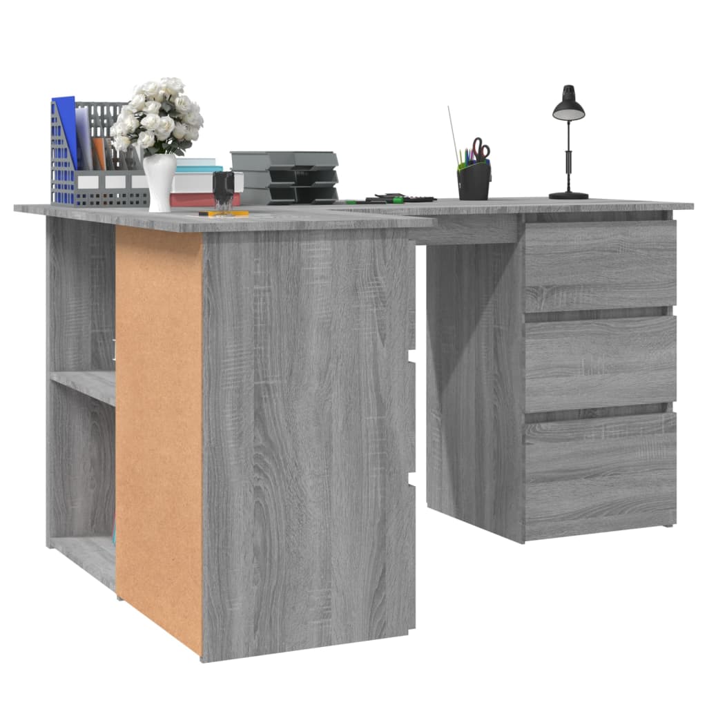 Radni stol boja hrasta sonome 145x100x76 cm konstruirano drvo