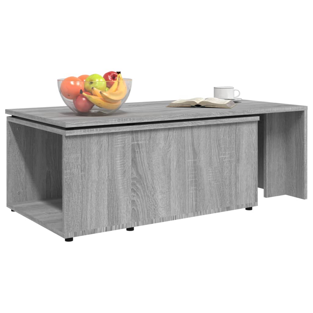 Stolić za kavu boja sivog hrasta 150x50x35 cm konstruirano drvo