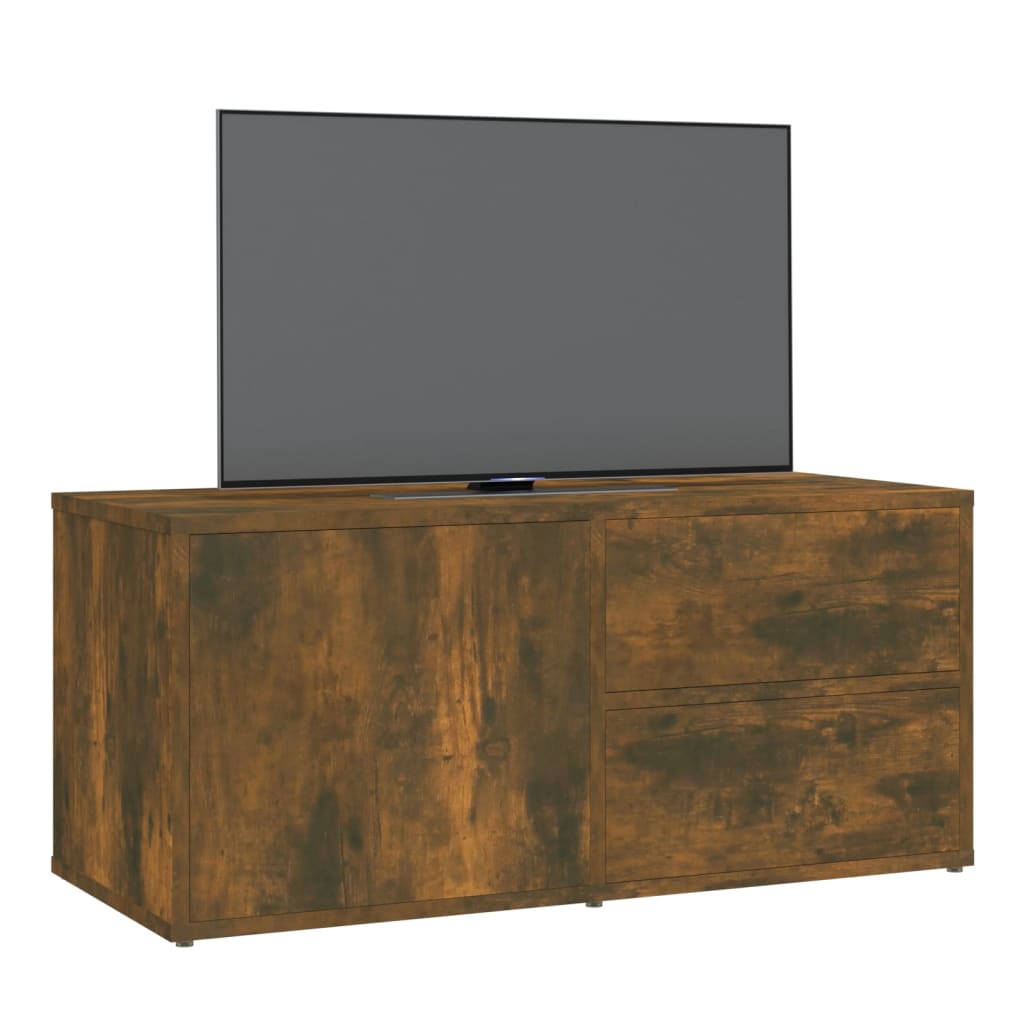 TV ormarić boja dimljenog hrasta 80x34x36 cm konstruirano drvo