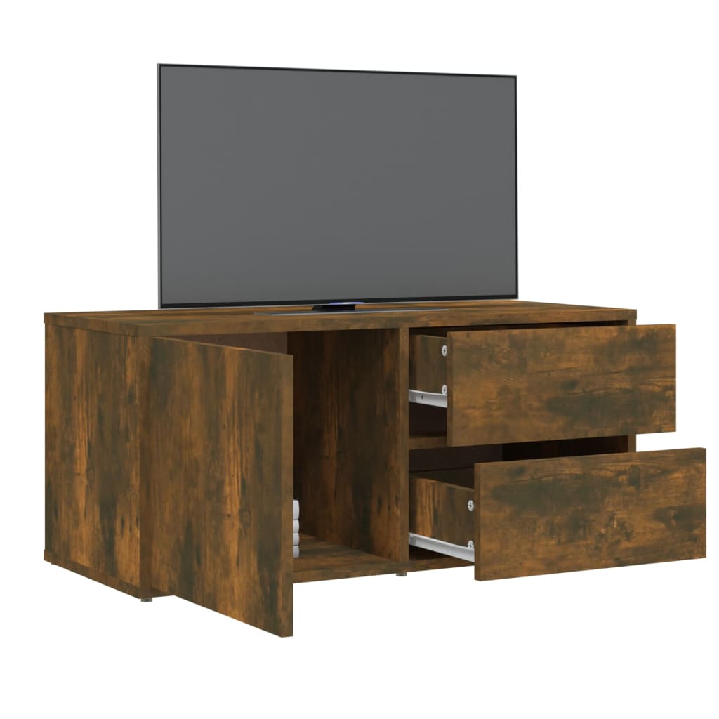 TV ormarić boja dimljenog hrasta 80x34x36 cm konstruirano drvo
