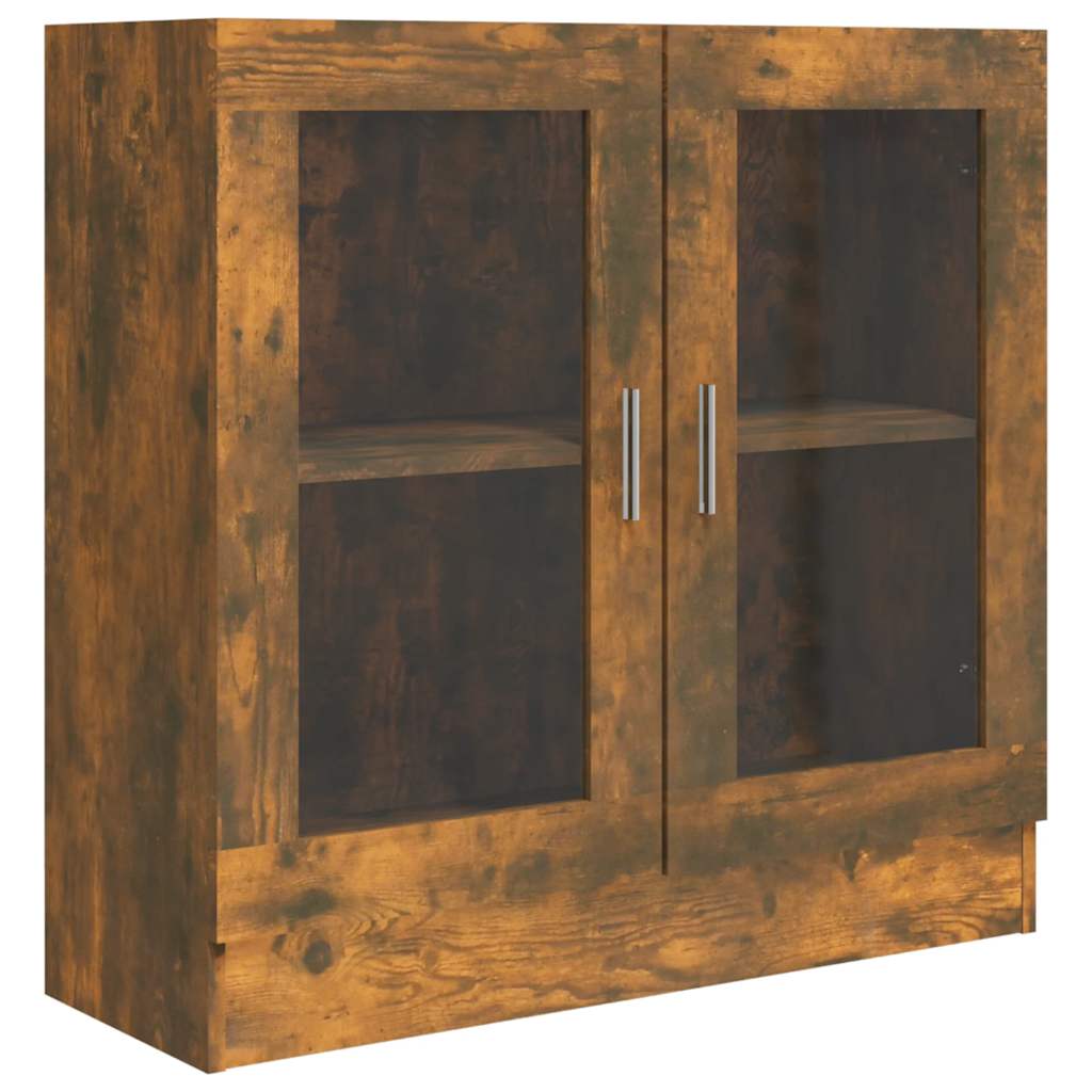 Vitrina boja dimljenog hrasta 82,5x30,5x80 cm konstruirano drvo