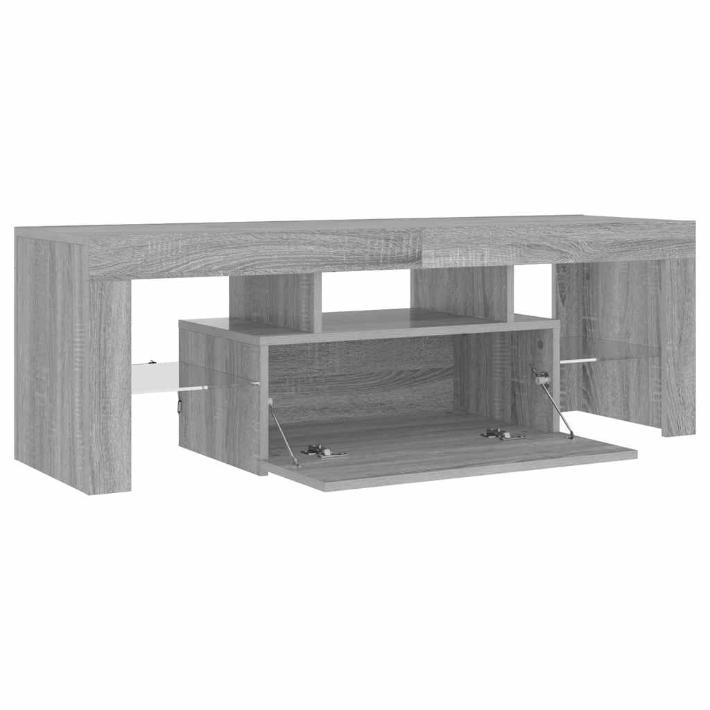 TV ormarić s LED svjetlima boja hrasta sonome 120 x 35 x 40 cm