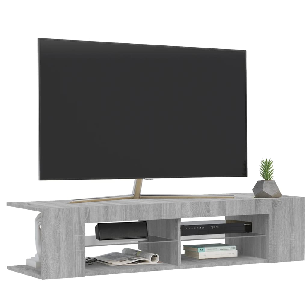 TV ormarić s LED svjetlima boja hrasta sonome 135 x 39 x 30 cm