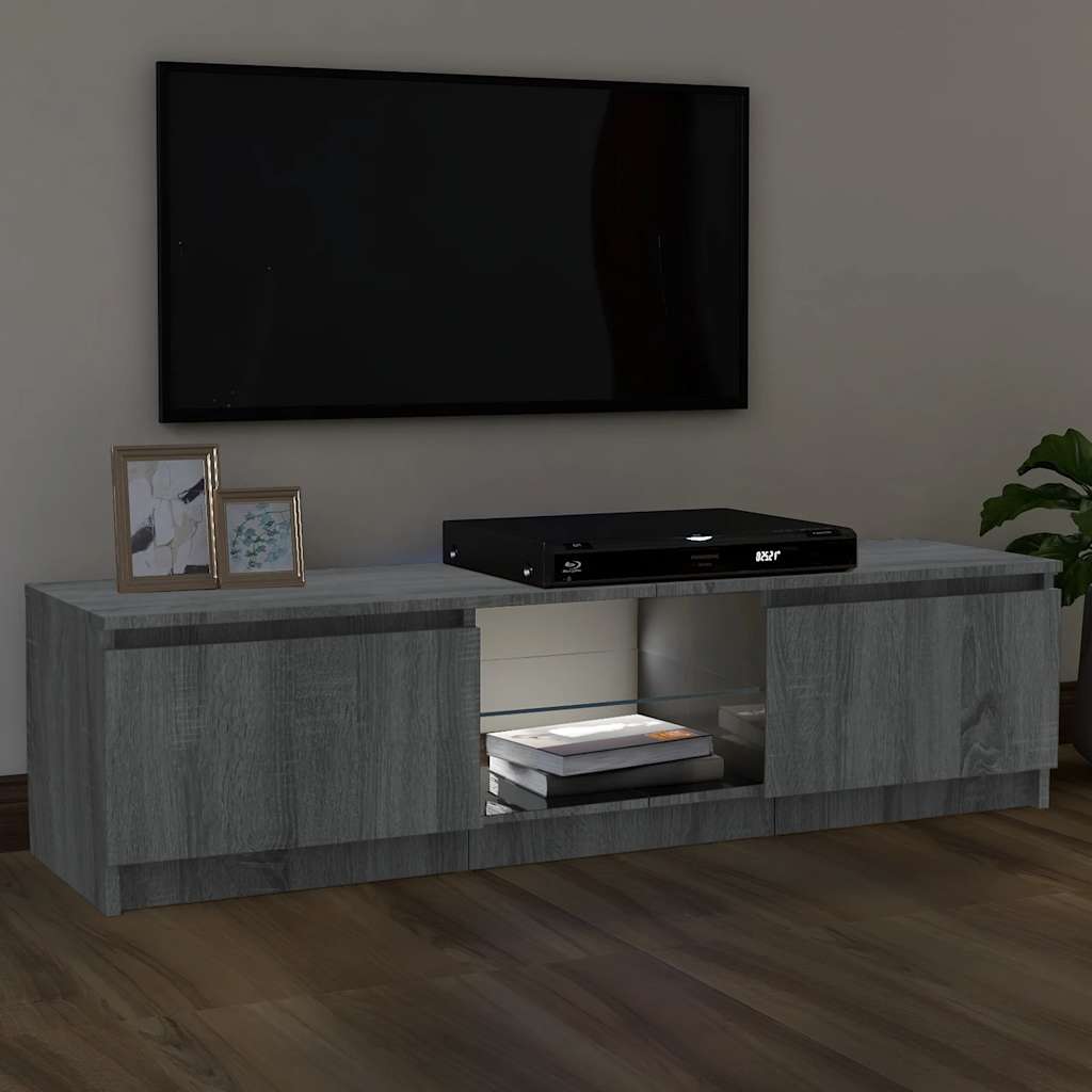 TV ormarić s LED svjetlima boja hrasta sonome 120x30x36 cm