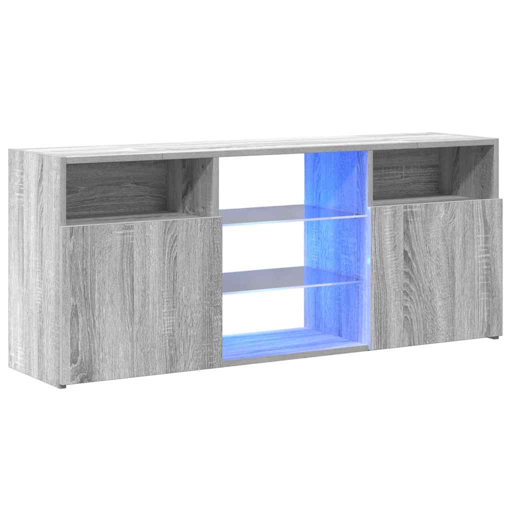 TV ormarić s LED svjetlima boja hrasta sonome 120x30x50 cm