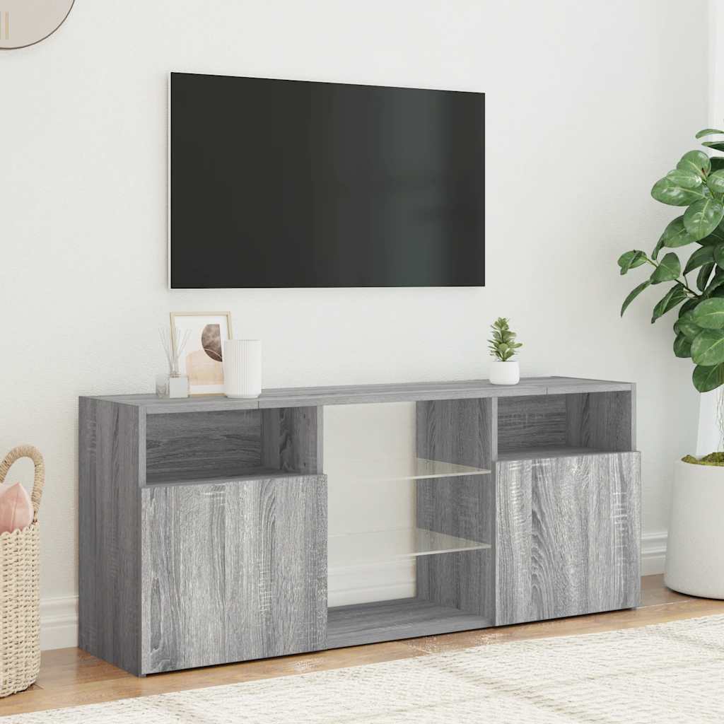 TV ormarić s LED svjetlima boja hrasta sonome 120x30x50 cm