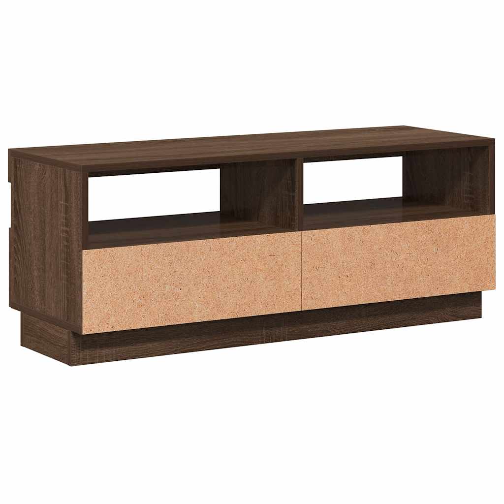 TV ormarić s LED svjetlima boja smeđeg hrasta 100 x 35 x 40 cm