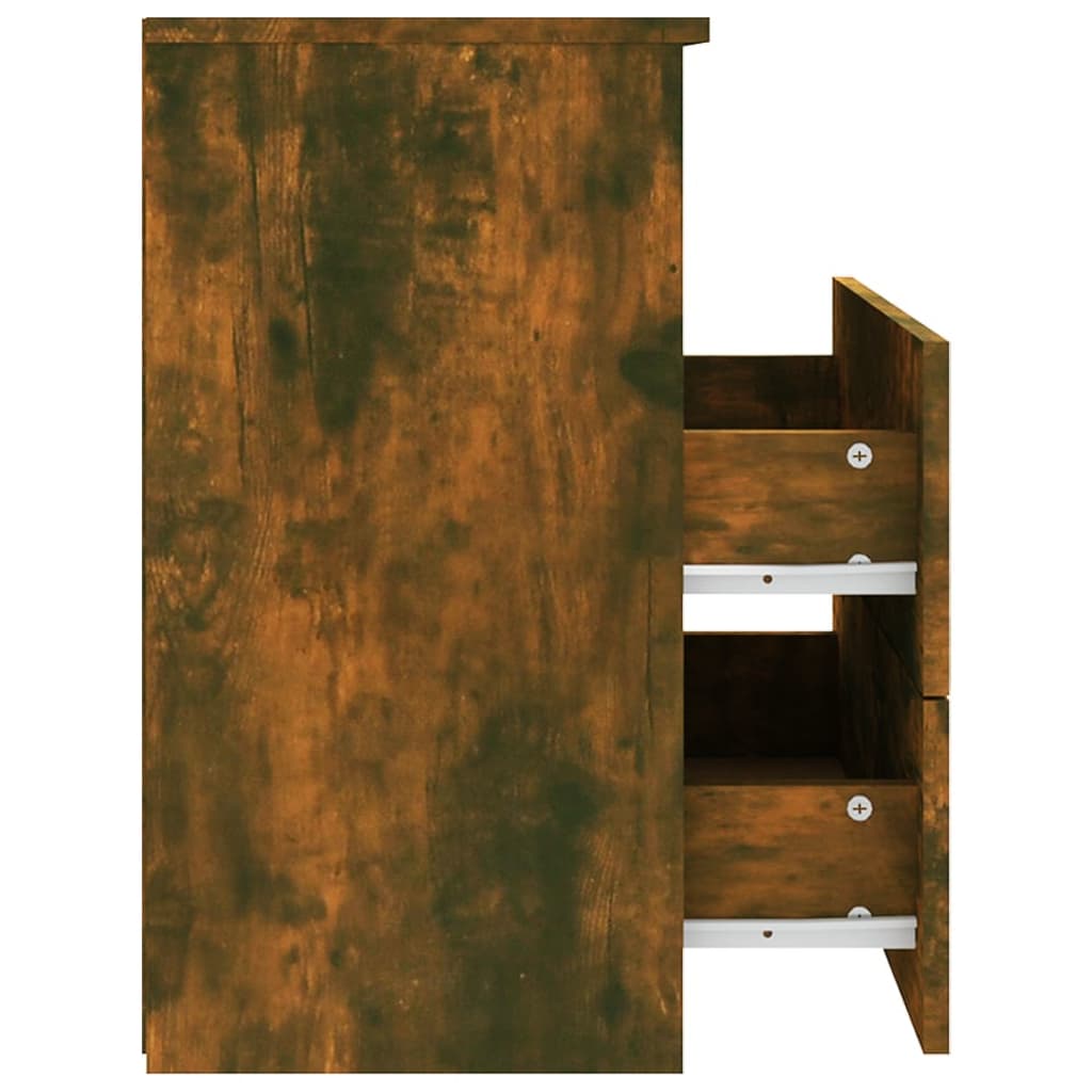 Noćni ormarići 2 kom boja dimljenog hrasta 50 x 32 x 60 cm