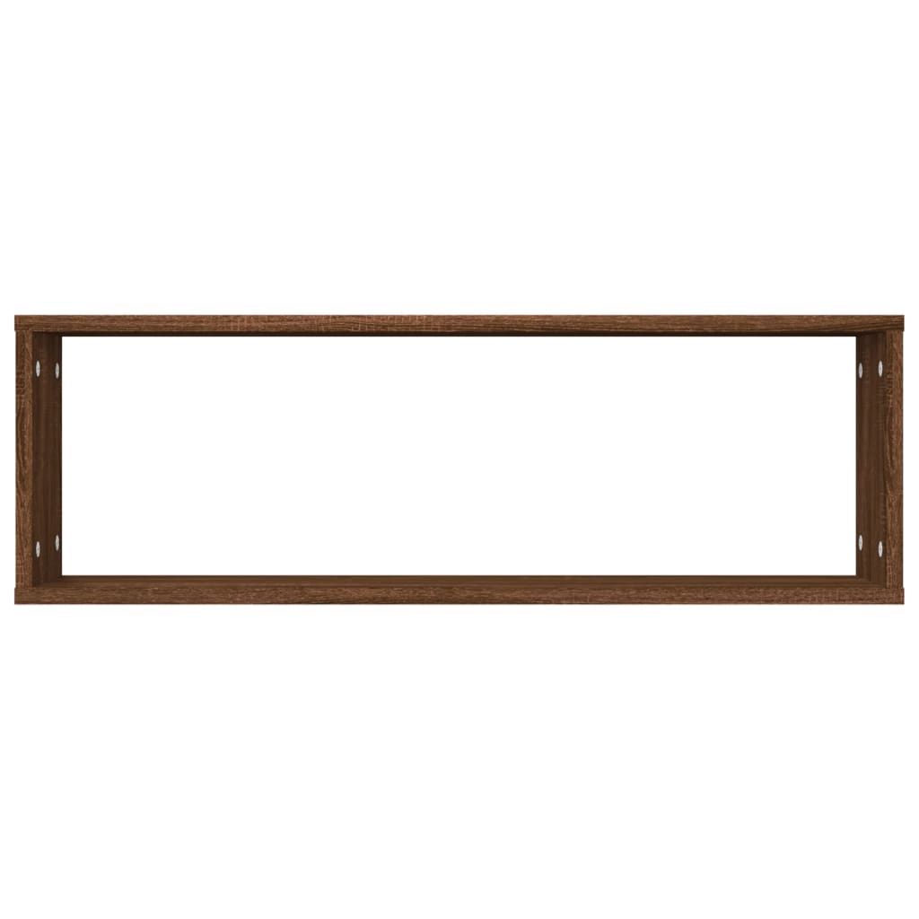 Kockaste zidne police 4 kom boja hrasta 80x15x26,5 cm drvene