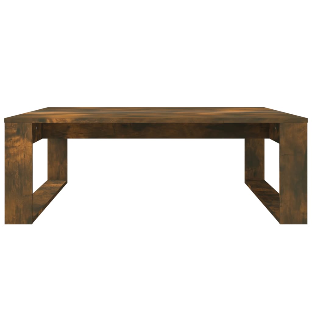 Stolić za kavu dimljeni hrast 100x100x35 cm konstruirano drvo