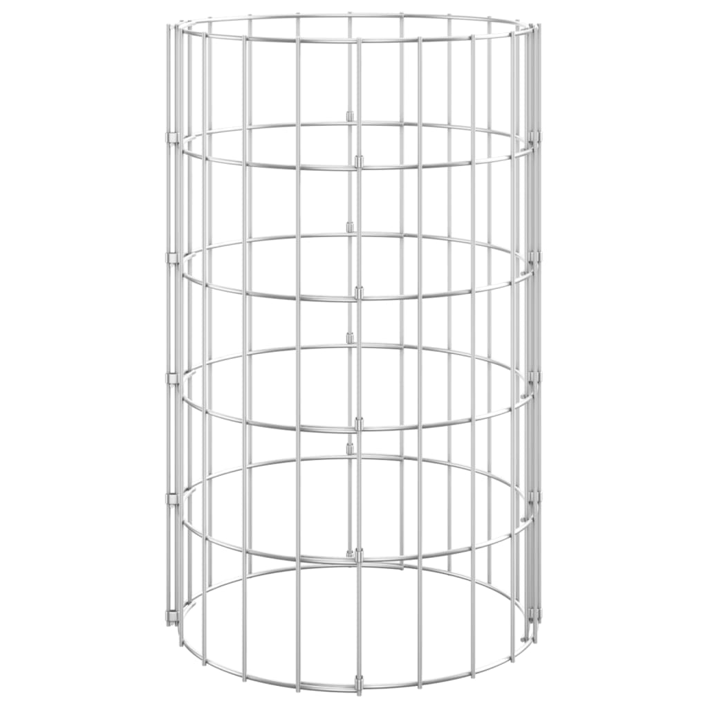 Kružne gabionske gredice 3 kom pocinčani čelik Ø 30 x 50 cm