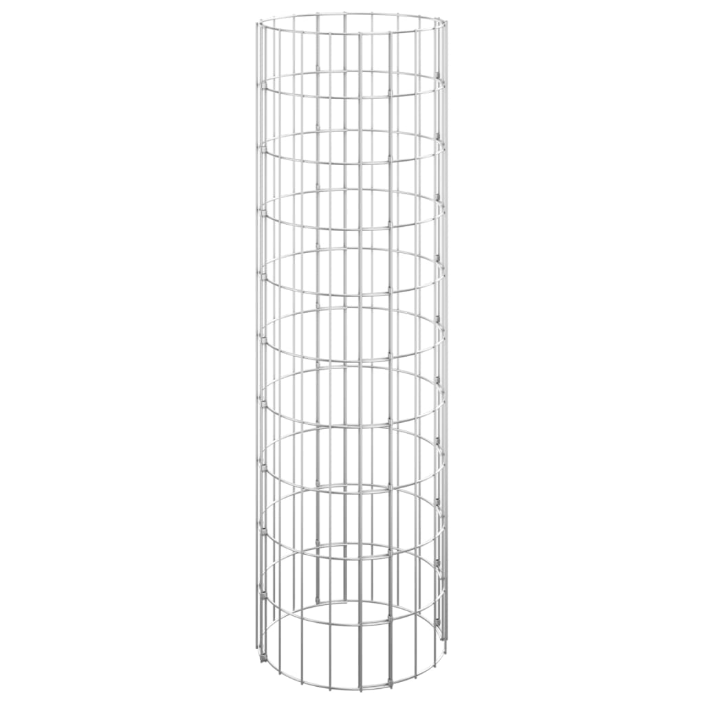 Kružne gabionske gredice 3 kom pocinčani čelik Ø 30 x 100 cm
