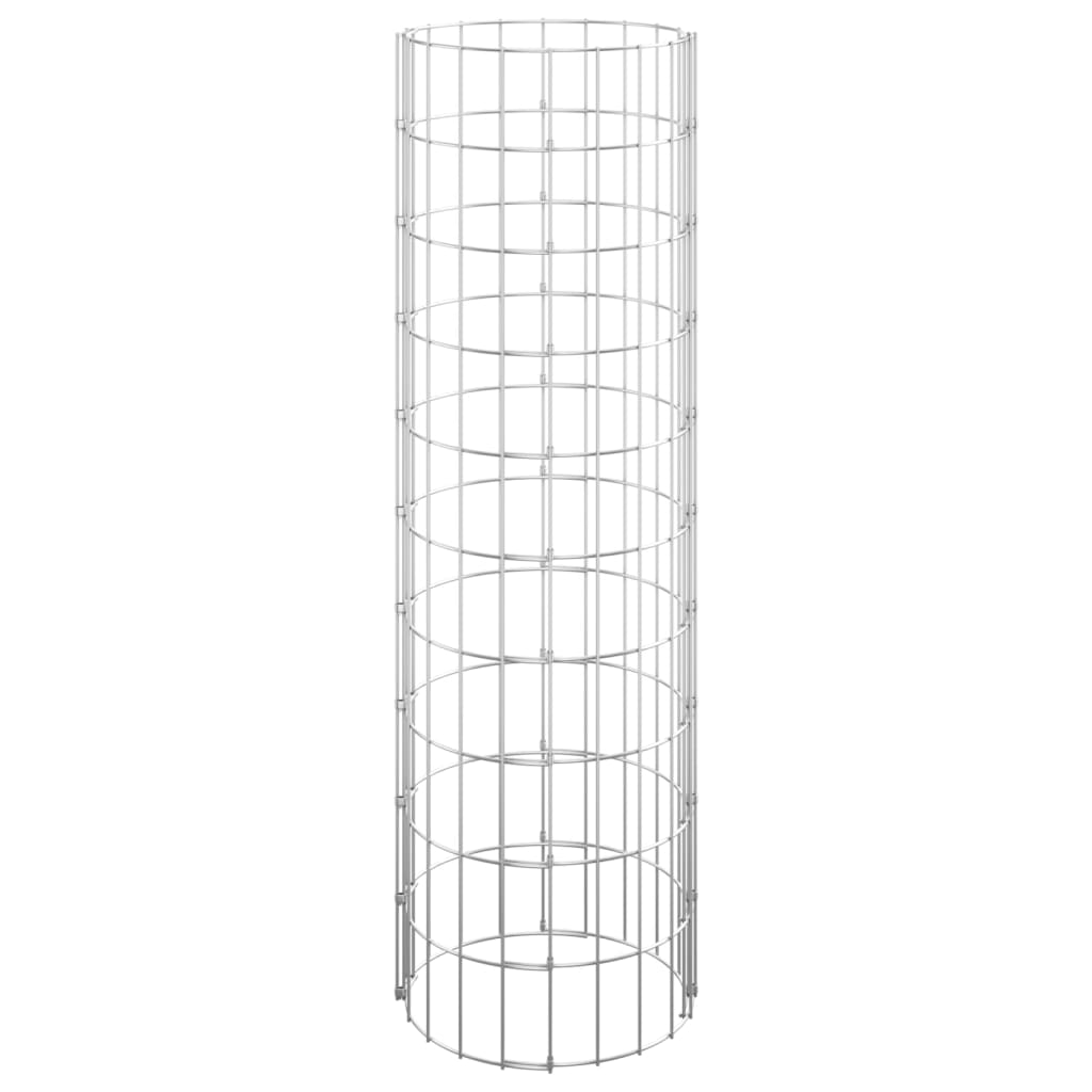 Kružne gabionske gredice 3 kom pocinčani čelik Ø 30 x 100 cm