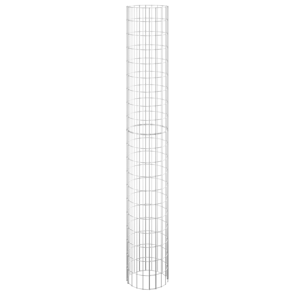 Kružne gabionske gredice 3 kom pocinčani čelik Ø 30 x 200 cm