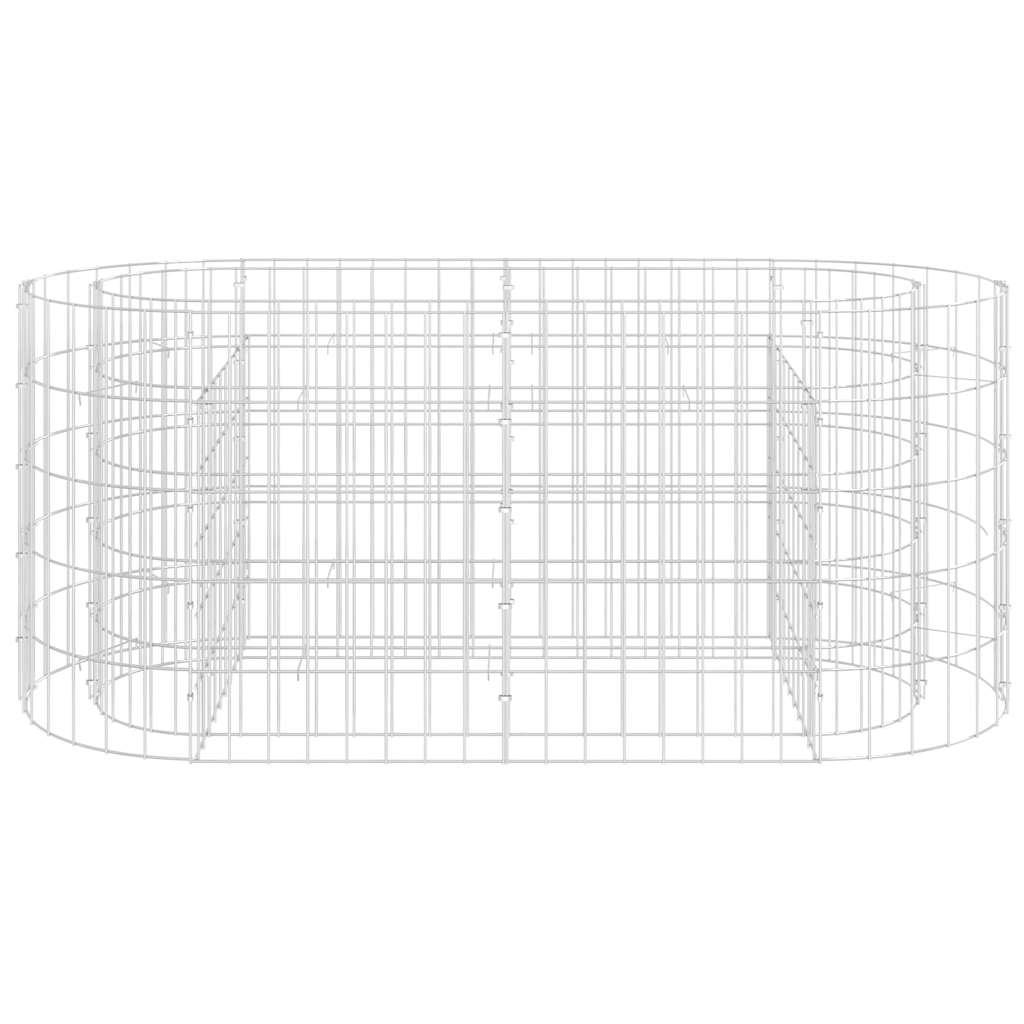 Gabionska povišena gredica od pocinčanog željeza 120x50x50 cm