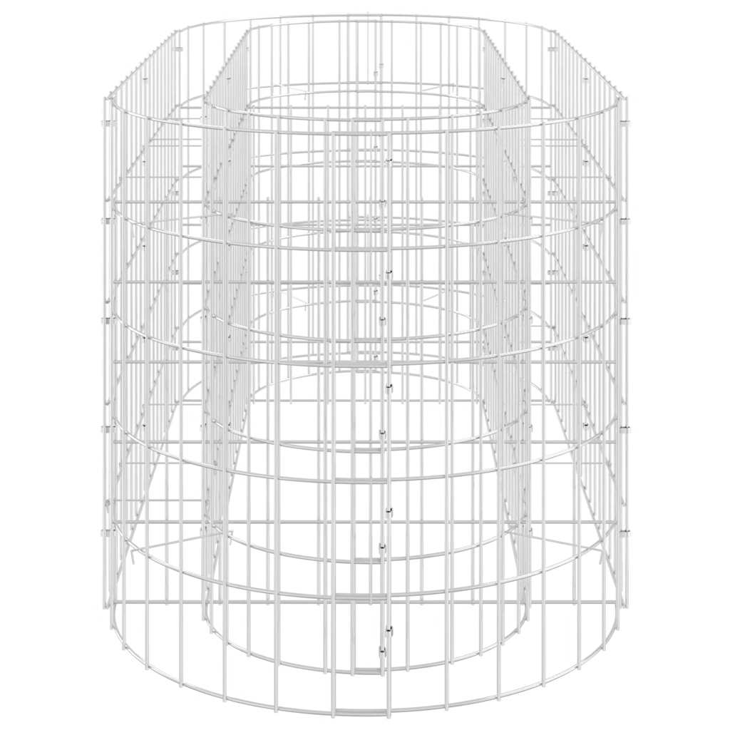 Gabionska povišena gredica od pocinčanog željeza 120x50x50 cm
