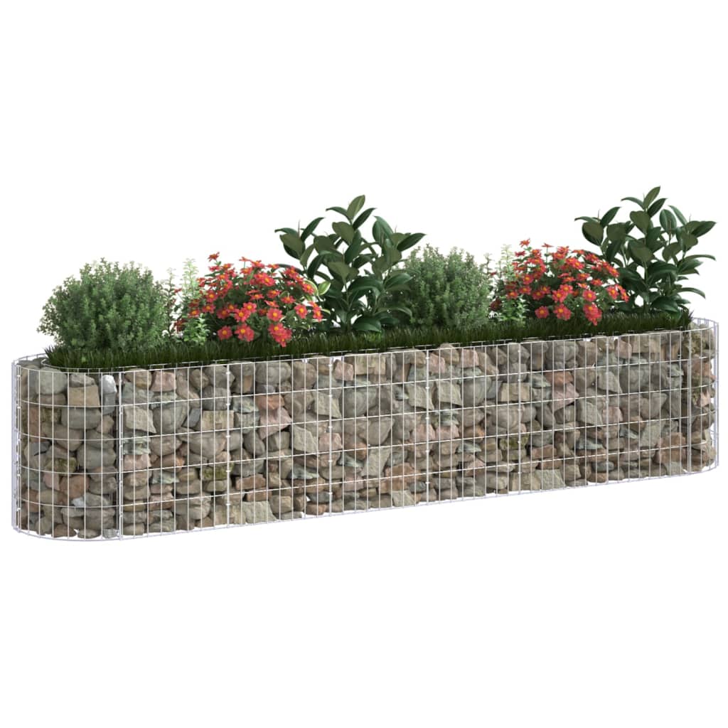 Gabionska povišena gredica od pocinčanog željeza 260x50x50 cm