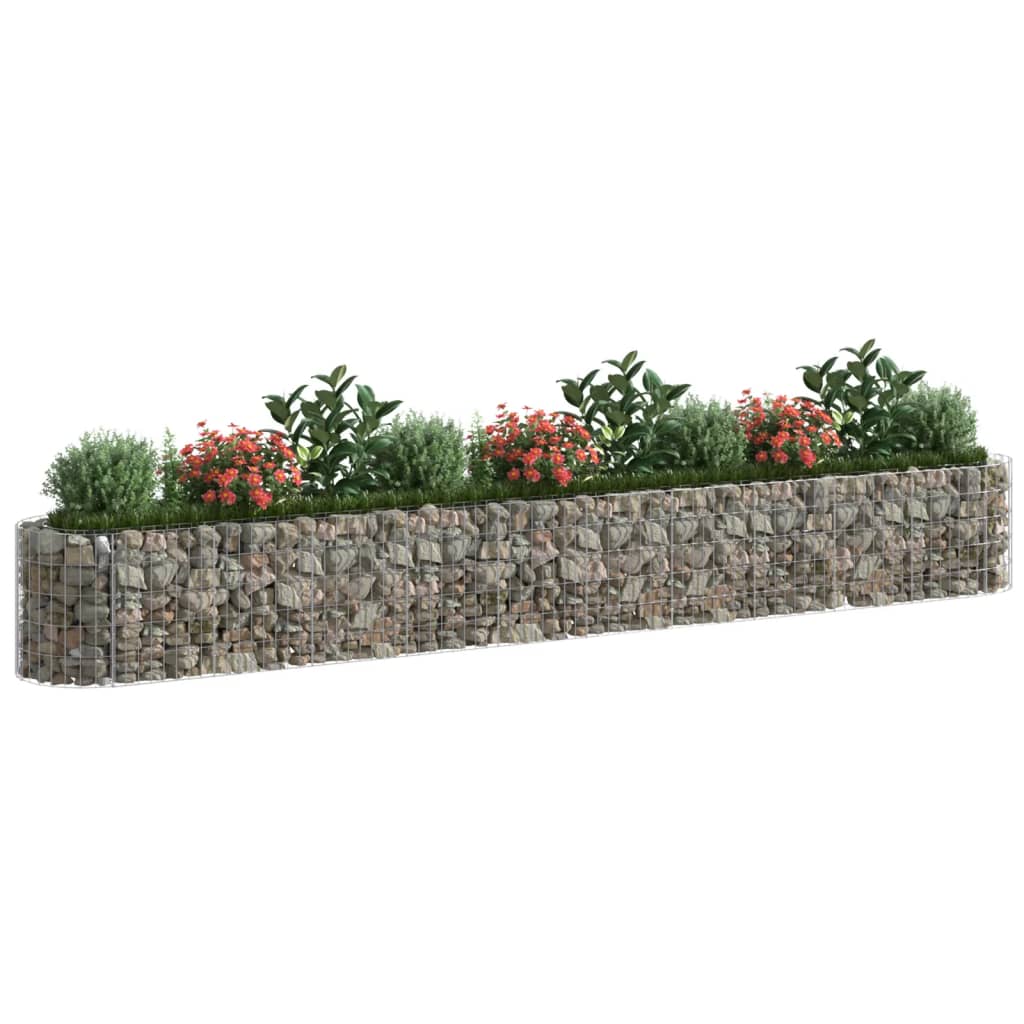 Gabionska povišena gredica od pocinčanog željeza 400x50x50 cm
