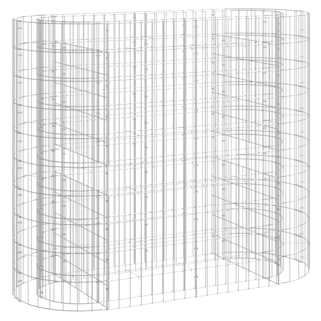 Gabionska povišena gredica od pocinčanog željeza 120x50x100 cm