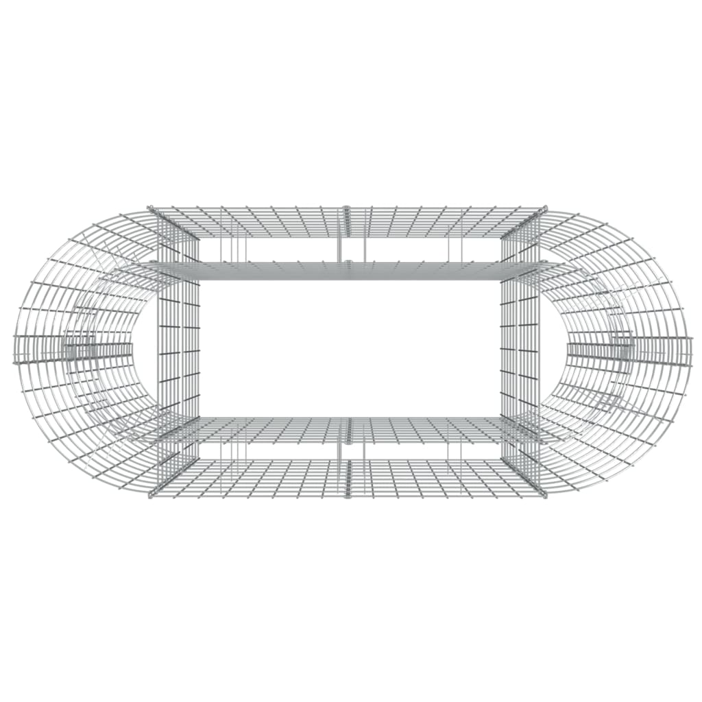 Gabionska povišena gredica od pocinčanog željeza 120x50x100 cm