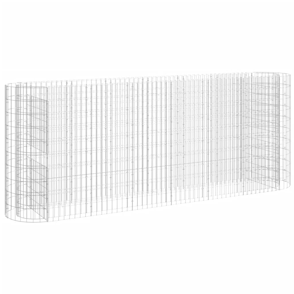 Gabionska povišena gredica od pocinčanog željeza 260x50x100 cm