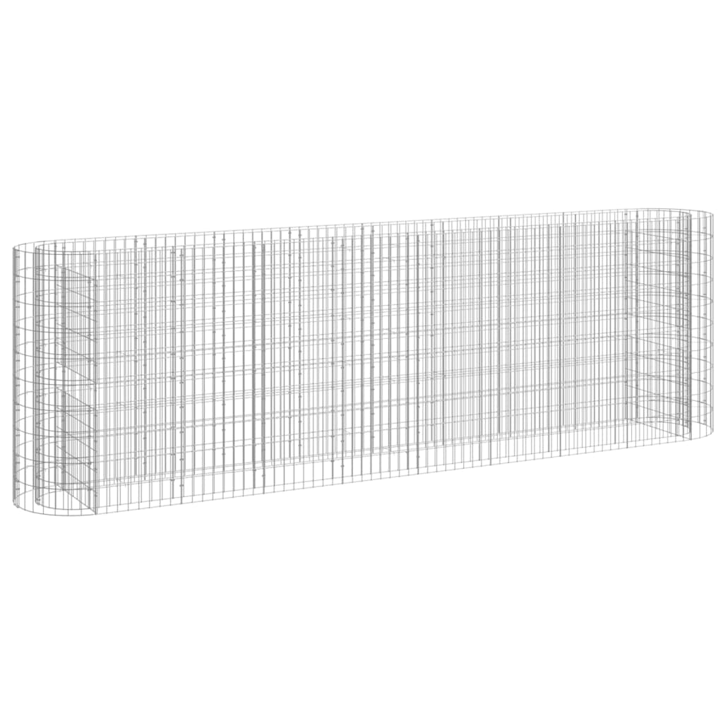 Gabionska povišena gredica od pocinčanog željeza 330x50x100 cm