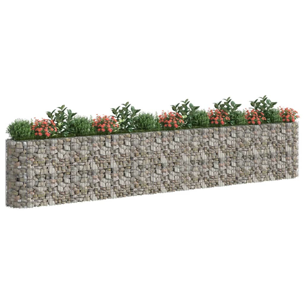 Gabionska povišena gredica od pocinčanog željeza 540x50x100 cm