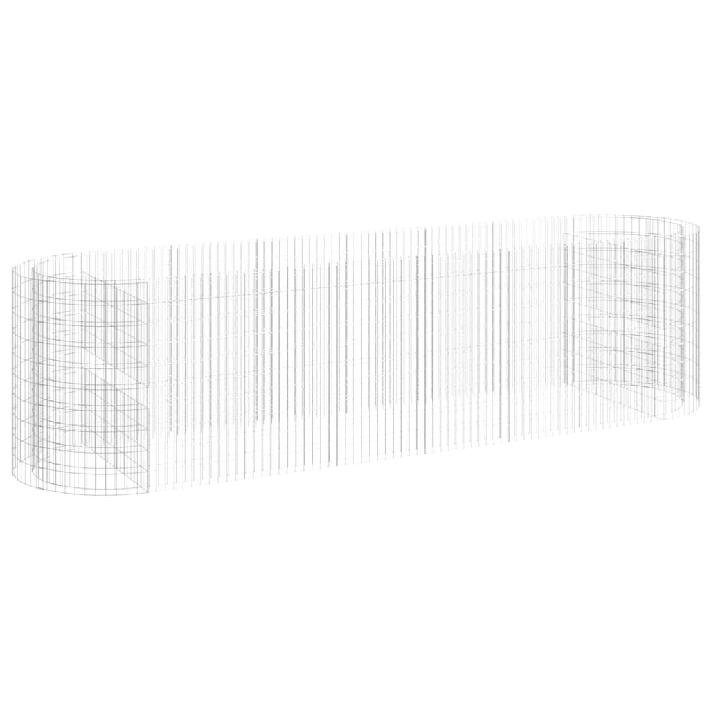 Gabionska povišena gredica od pocinčanog željeza 400x100x100 cm