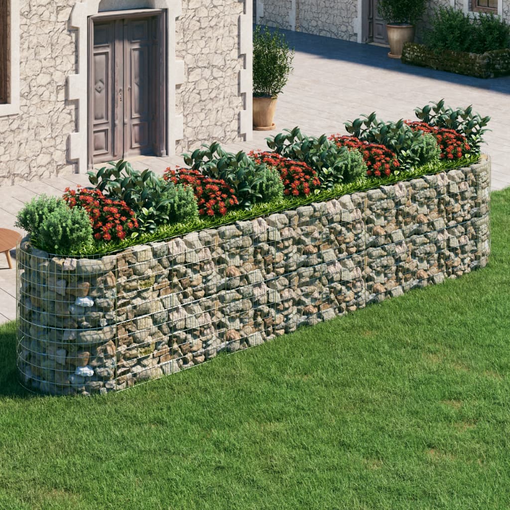 Gabionska povišena gredica od pocinčanog željeza 500x100x100 cm