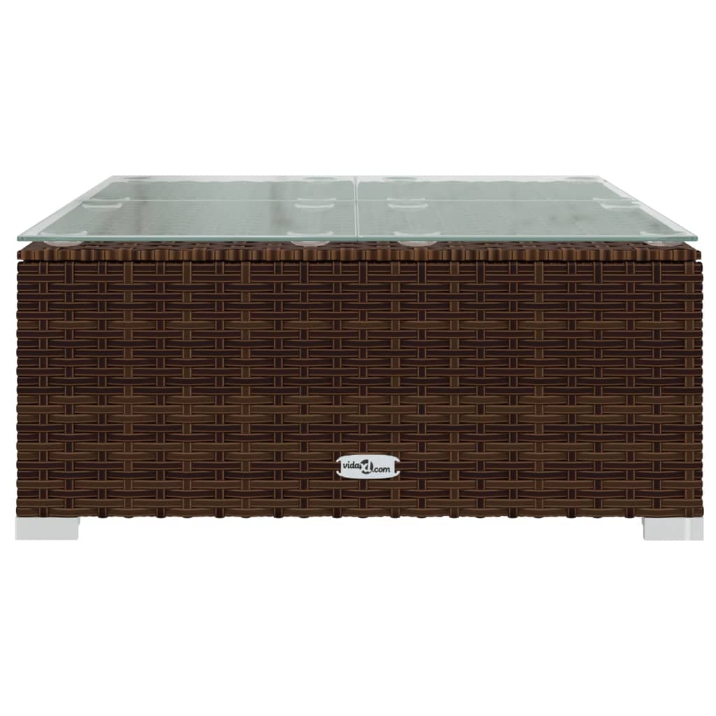 12-dijelna vrtna garnitura od poliratana s jastucima smeđa