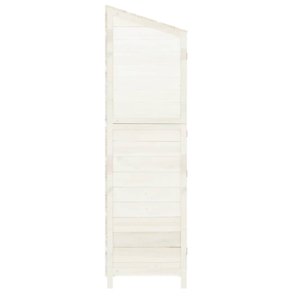 Vrtno spremište bijelo 55 x 52 x 174,5 cm od masivne jelovine