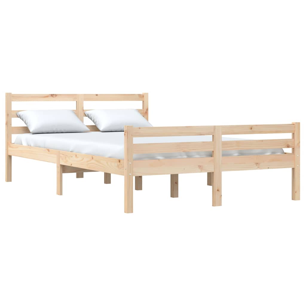 Okvir za krevet od masivnog drva 135 x 190 cm bračni