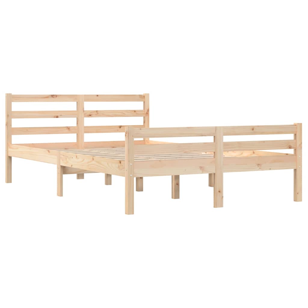 Okvir za krevet od masivnog drva 135 x 190 cm bračni