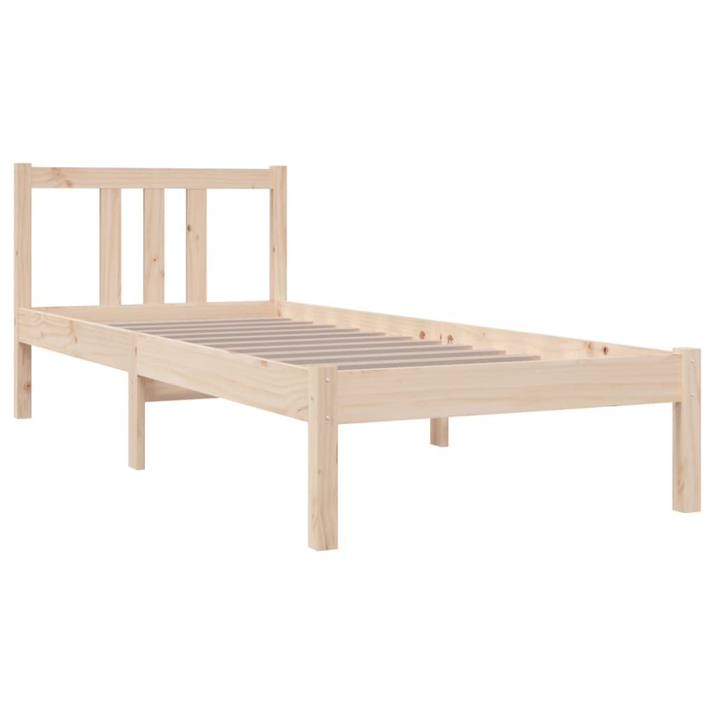 Okvir za krevet od masivnog drva 75 x 190 cm jednokrevetni