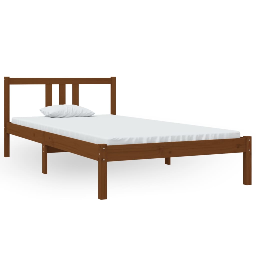 Okvir za krevet od masivnog drva boja meda 100 x 200 cm