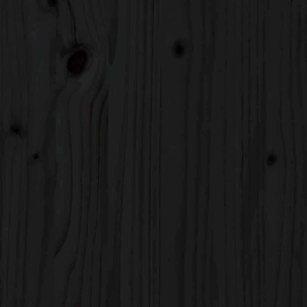 Ladice za krevet 4 kom crne od masivne borovine