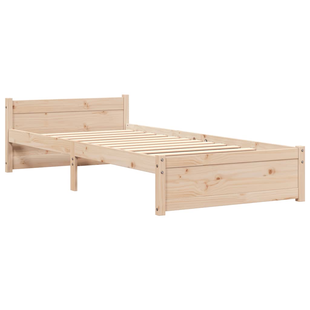 Okvir za krevet od masivnog drva 75 x 190 cm jednokrevetni