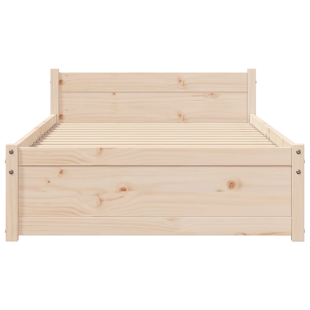 Okvir za krevet od masivnog drva 75 x 190 cm jednokrevetni