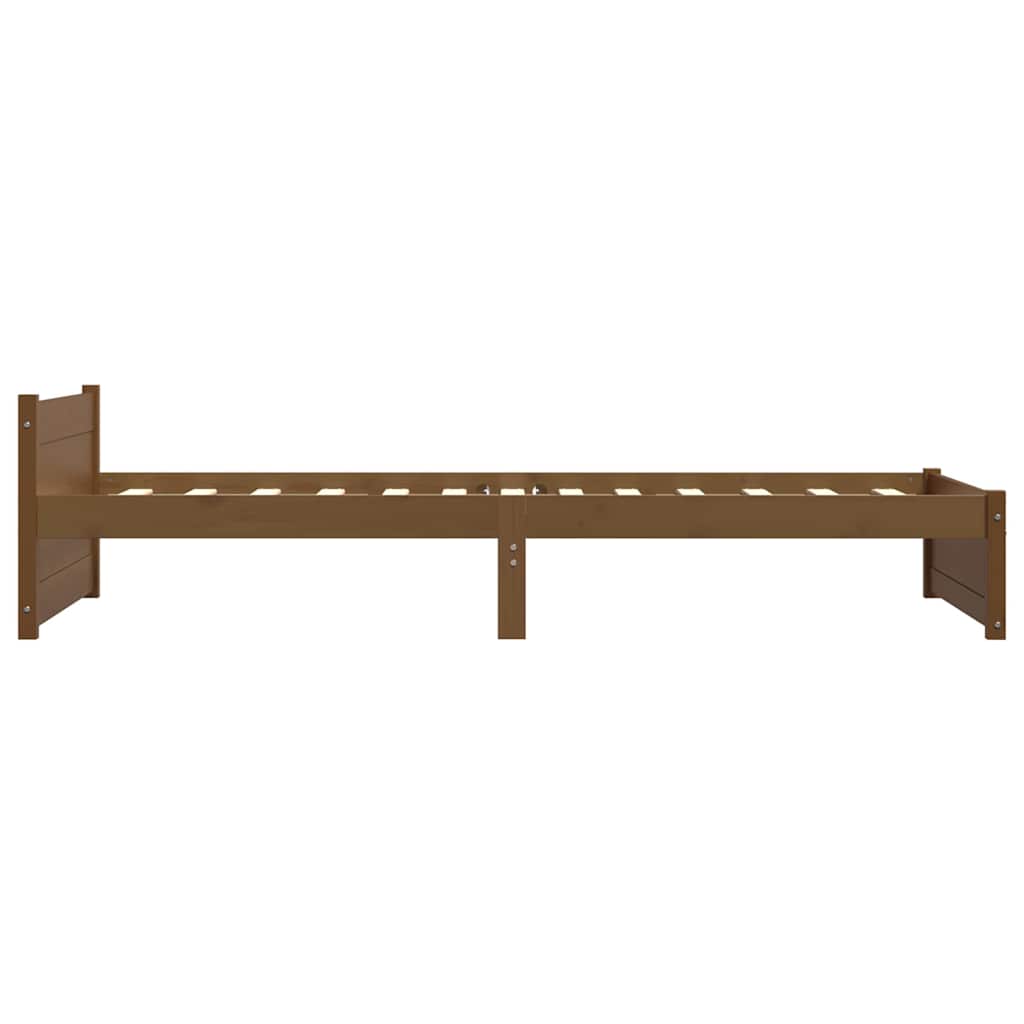 Okvir za krevet od masivnog drva boja meda 75x190 cm mali