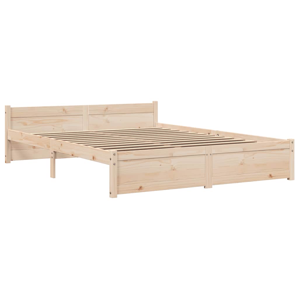Okvir za krevet od masivnog drva 150 x 200 cm veliki bračni