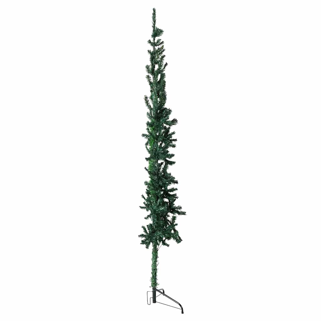 Tanka umjetna polovica božićnog drvca sa stalkom zelena 180 cm